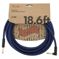 Fender Festival Instrument Cable 18.6' Cotton Blue Dream