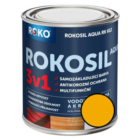 Barva samozákladující Rokosil Aqua 3v1 RK 612 6200 žlutá světlá, 0,6 l ROKOSPOL