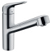 Dřezová baterie Hansgrohe Focus s vytahovací sprškou chrom 71865000