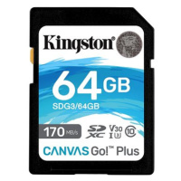 Kingston SDXC 64GB Canvas Go! Plus