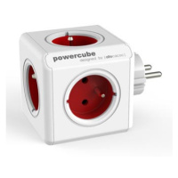 Rozbočovací zásuvka 240V, CEE7 (vidlice) - POWERCUBE, 0.1m, ORIGINAL, červená, POWERCUBE, 5 zásu