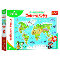 Trefl Puzzle Treflíci poznávají zvířátka světa / 48 dílků - Trefl