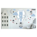 Kvalitní nálepka na zeď do dětského pokoje létající sloníci