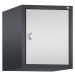 C+P Nástavná skříň CLASSIC, 1 oddíl, šířka oddílu 400 mm, černošedá / světlá šedá
