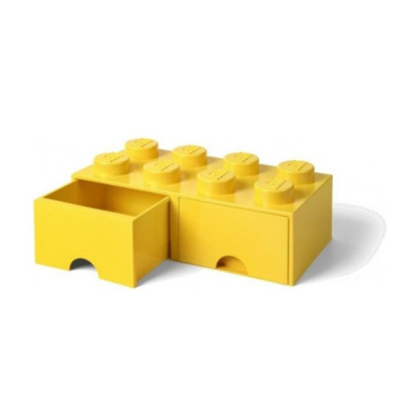 LEGO úložný box 8 s šuplíky - žlutá