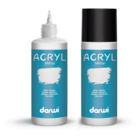 Akrylová barva DARWI ACRYL OPAK 80 ml, metalická stříbrná