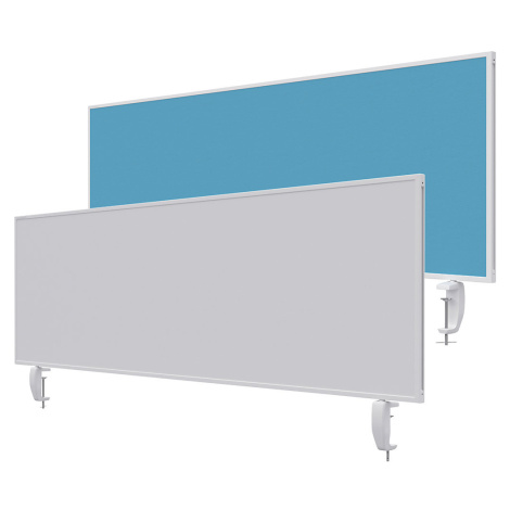 magnetoplan Dělicí stěna na stůl VarioPin, bílá tabule/plsť, šířka 1600 mm, tyrkysová