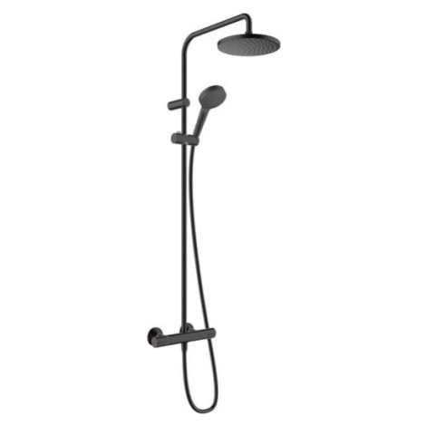 Hansgrohe Vernis sprchový systém na stěnu s termostatickou baterií černá 26 089 670