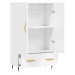 vidaXL Skříň highboard lesklá bílá 69,5 x 31 x 115 cm kompozitní dřevo