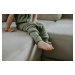 Sleepee Lehký spací pytel s nohavicemi PÍSKOVÝ z bavlny Zvolte rozměr: M (3 - 4 roky)
