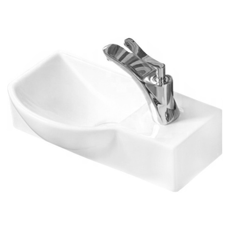 Koupelnové umyvadlo levé MEXEN HUGO 40 x 22 cm bílé