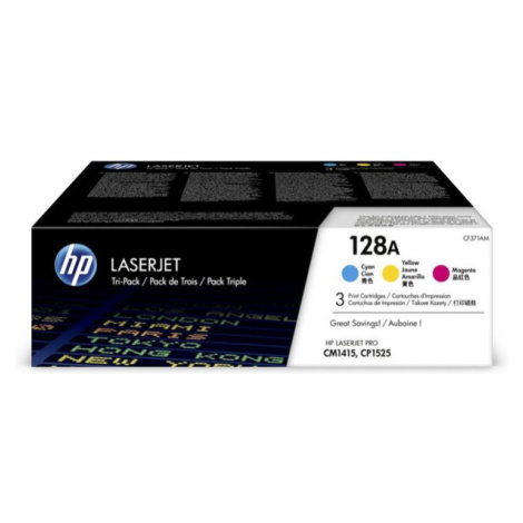 HP 128A CYM Tri-Pack LJ Toner Cartridge Vícebarevná