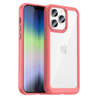 Outer Space Case Pevné pouzdro pro iPhone 14 Pro Max s gelovým rámečkem červené