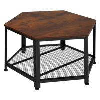 tectake 404225 konferenční stolek norwich 86,5x75x46,5cm - Industriální dřevo tmavé, rustikální 