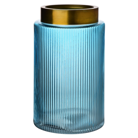 Mondex Skleněná váza Serenite 14x25 cm světle modrá