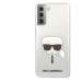 Karl Lagerfeld PC/TPU Head zadní kryt KLHCS21MKTR pro Samsung Galaxy S21+, transparentní