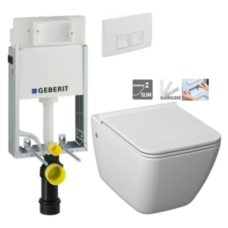 GEBERIT KOMBIFIXBasic vč. bílého tlačítka DELTA 50 + WC JIKA PURE + SEDÁTKO SLOWCLOSE 110.100.00