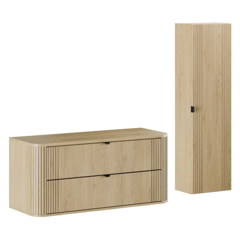 Comad Koupelnová sestava Ovalia se skříňkami 120 cm dub Cremona