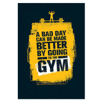 Ilustrace Gym Workout Motivation Quote, subtropica, 26.7 × 40 cm