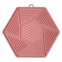 EPIC PET  Lick & Snack lízací podložka hexagon světle růžový 17 x 15 cm