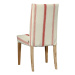 Dekoria Potah na židli IKEA  Henriksdal, krátký, režný podklad, červené pásky, židle Henriksdal,
