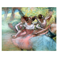Degas, Edgar - Obrazová reprodukce Four ballerinas on the stage, (40 x 30 cm)