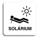 Accept Piktogram "solárium V" (80 × 80 mm) (bílá tabulka - černý tisk bez rámečku)