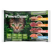 Pawsome Adult Cat 4 x 85 g - míchané balení (4 druhy)