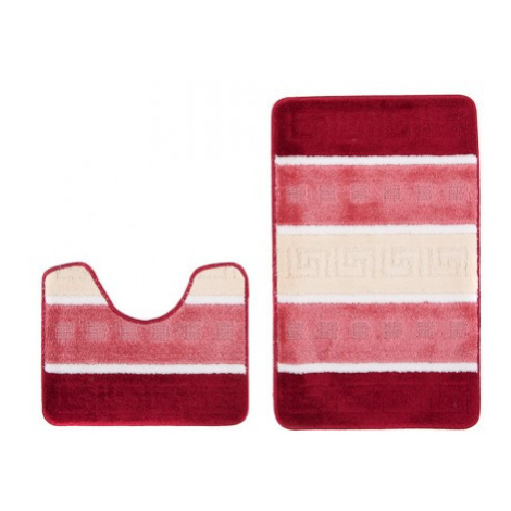 Sada koupelnových koberečků MULTI B5016 řecký, červený