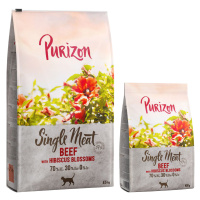 Purizon 6,5 kg + 800 g zdarma - Single Meat hovězí s květy ibišku