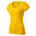Dámské tričko Malfini Fit V-neck žlutá