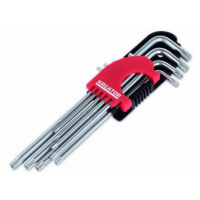 Klíče Torx s otvorem, prodloužené, TT10-TT50, 9ks - KREATOR