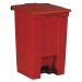 Rubbermaid Průmyslový odpadkový koš s pedálem, objem 45 l, červená, od 3 ks