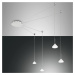 Fabas Luce LED závěsné světlo Isabella, čtyři zdroje, bílá
