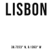 Ilustrace Lisbon simplecoordinates, Finlay & Noa, 30 × 40 cm