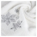 Bavlněný vánoční ručník s jemnou stříbrnou výšivkou