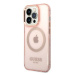 Guess GUHMP14LHTCMP hard silikonové pouzdro iPhone 14 PRO 6.1" pink Gold Outline Translucent Mag