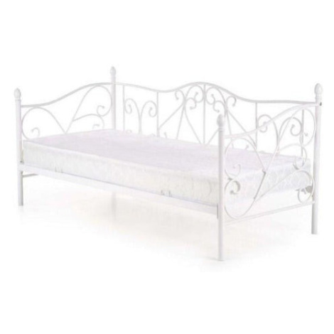 Kovová postel Jasmina 90x200, bílá, bez matrace