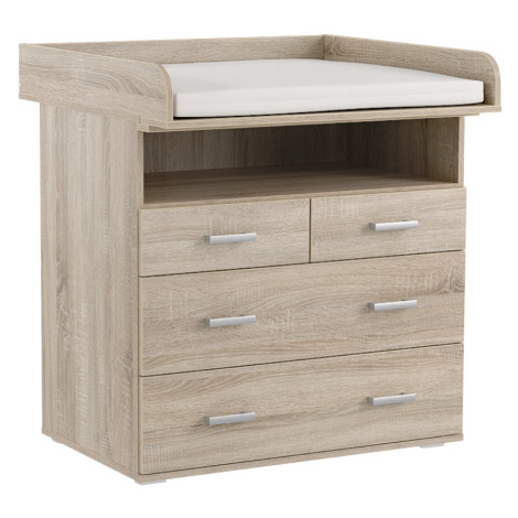 Komoda s přebalovacím pultem, dub sonoma, REA MICKEY NEW Tempo Kondela