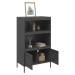 vidaXL Skříň highboard černá 68 x 39 x 113 cm ocel