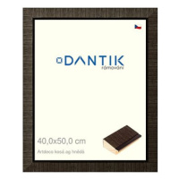 DANTIK rámeček 40 × 50, Artdeco kosý aghnědý plexi čiré