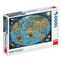 KRESLENÁ MAPA SVĚTA 1000 Puzzle NOVÉ