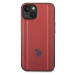 Pouzdro U.S. Polo PU Leather Stitched Lines iPhone 14 Plus Red