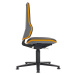 bimos Pracovní otočná židle NEON, patky, permanentní kontakt, Supertec, oranžový flexibilní pás