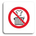 Accept Piktogram "zákaz sušení prádla" (80 × 80 mm) (bílá tabulka - barevný tisk bez rámečku)