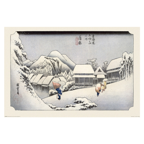 Plakát, Obraz - Hiroshige - Kambara, (91.5 x 61 cm) Pyramid
