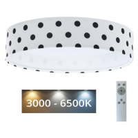 LED Stmívatelné svítidlo GALAXY KIDS LED/24W/230V puntíky bílá/černá + DO