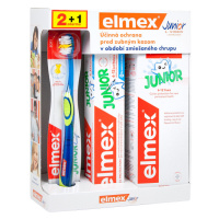 ELMEX - Junior Systém (zubní pasta 75ml, ústní voda 400ml, zubní kartáček)