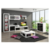 ArtCross Obývací stěna VERIN 3 Barva: Bílá / černý lesk