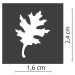 Raznice M dubový list 2,4×1,6cm
